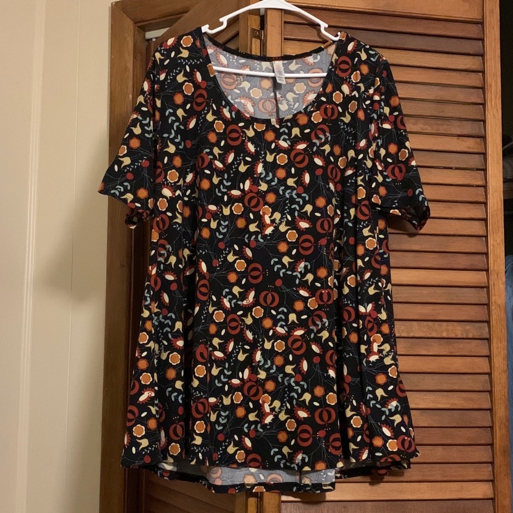 LuLaRoe Perfect T - Floral, Fall Colors